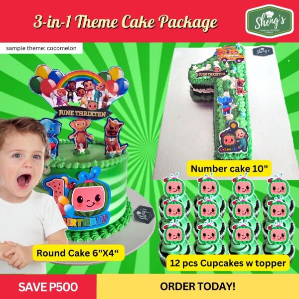 3 in 1 cake package cavite birthday gen trias imus dasmarinas trece martires silang tanza naic amadeo tagaytay custom personalized shengs bakeshop