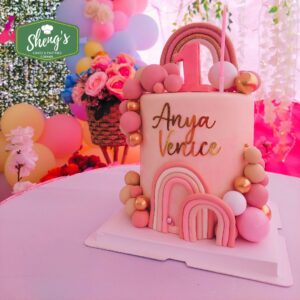 customized personalized boho rainbow birthday cake fondant details dasmarinas gen trias imus trece amadeo silang tanza cavite shengs bakeshop